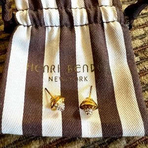 Henri Bendel name stud earrings